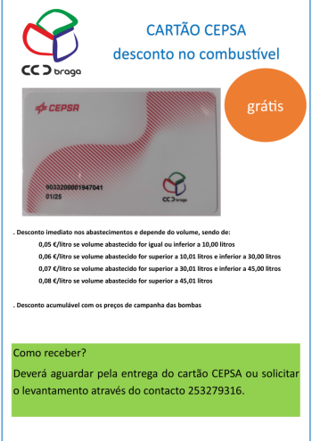 CCD Braga | Carto desconto CEPSA