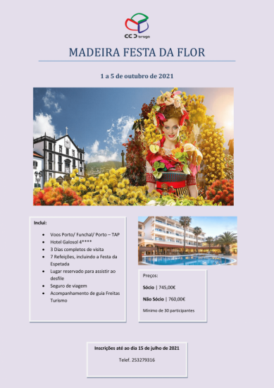 CCD Braga | Madeira Festa da Flor, 01 a 05 de outubro