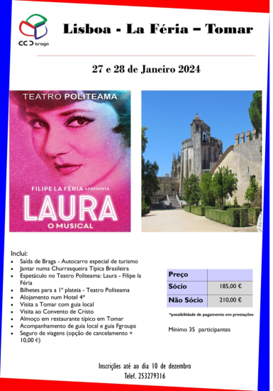 CCD Braga | O Musical Laura, 27 e 28 janeiro
