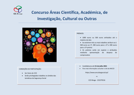 CCD Braga | Concurso reas Cientficas, Acadmicas, de Investigao, Cultural ou Outras